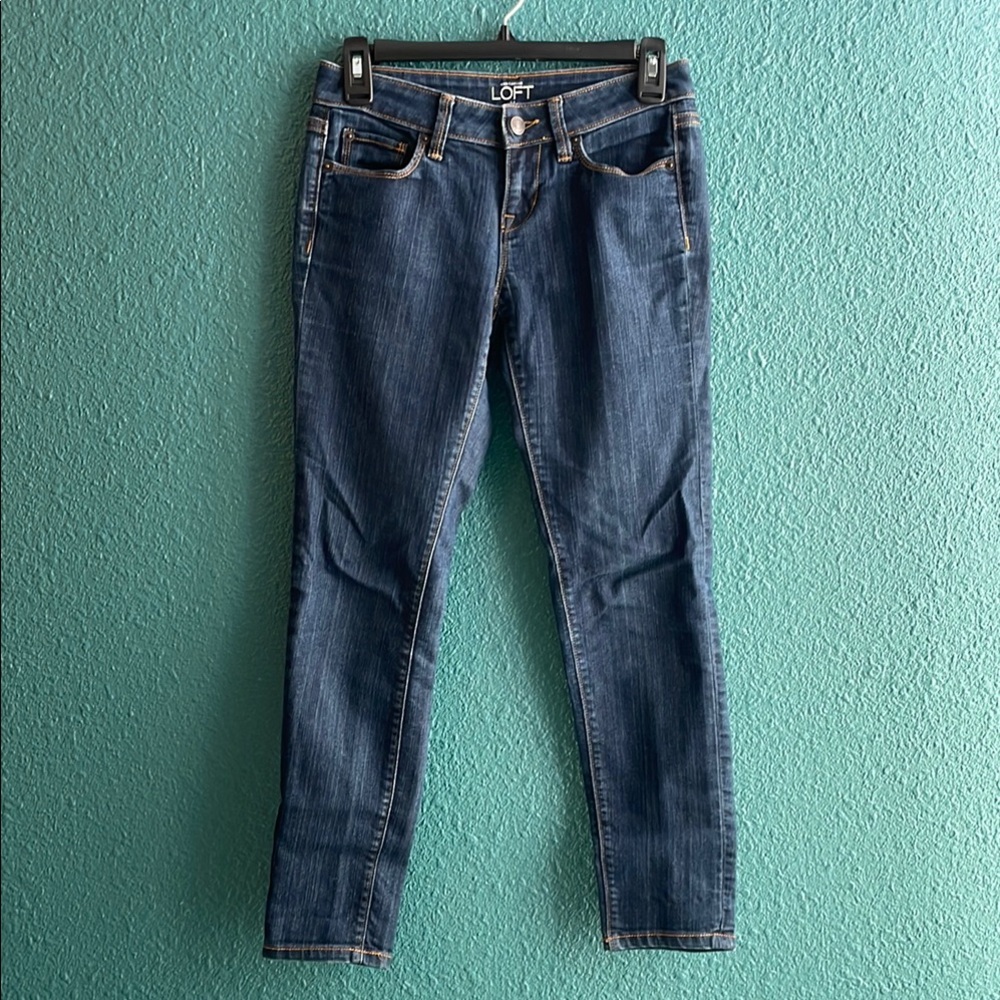 LOFT Women's Classic Blue Ankle Jeans